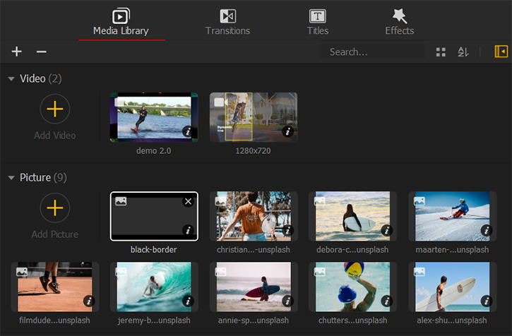 import video and image files in Media Library
