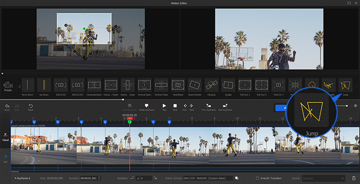 Motion preset Jump for random camera movement