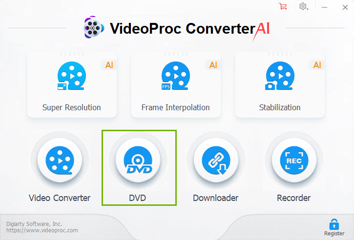 VideoProc DVD converter