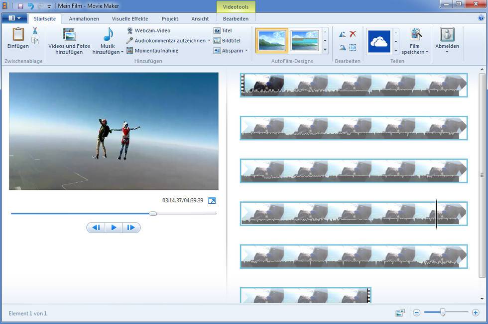 Das beste GoPro-Schnittprogramm für Anfänger - Windows Movie Maker