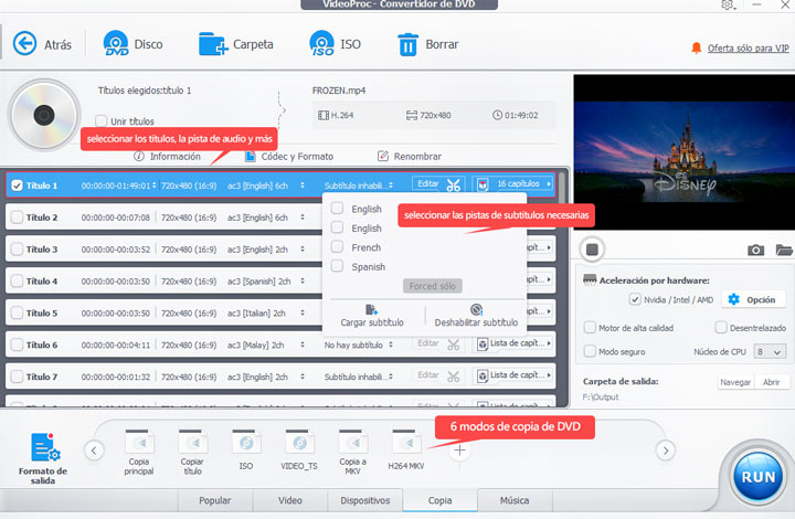 HandBrake Convertir DVD