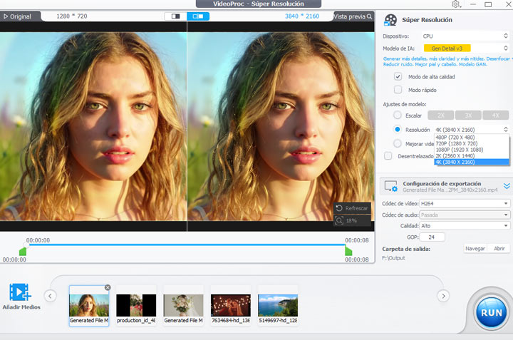 Convertir Video a 4K