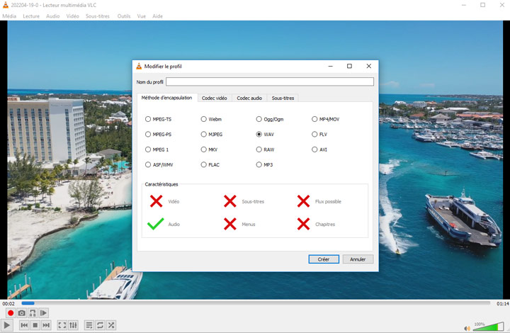 Convertir MP4 en WAV avec VLC
