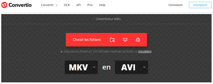 Convertir MKV en AVI en ligne