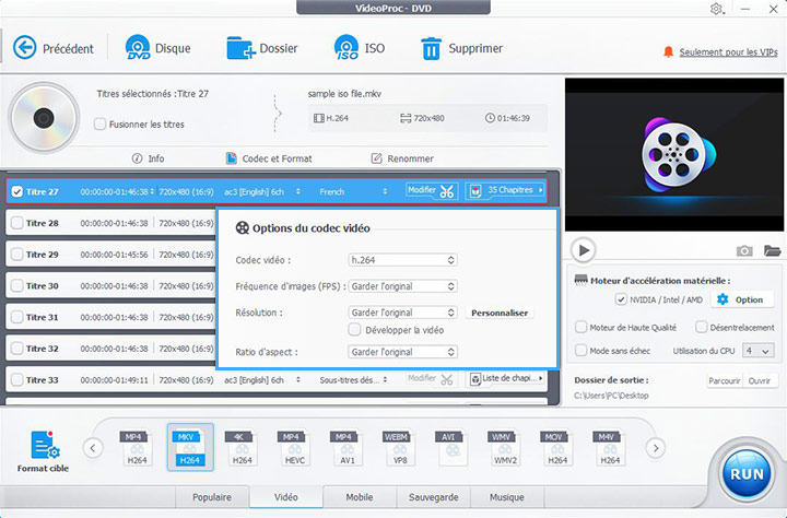 Conserver le rapport d'aspect original lors de la copie de DVD avec VideoProc Converter AI