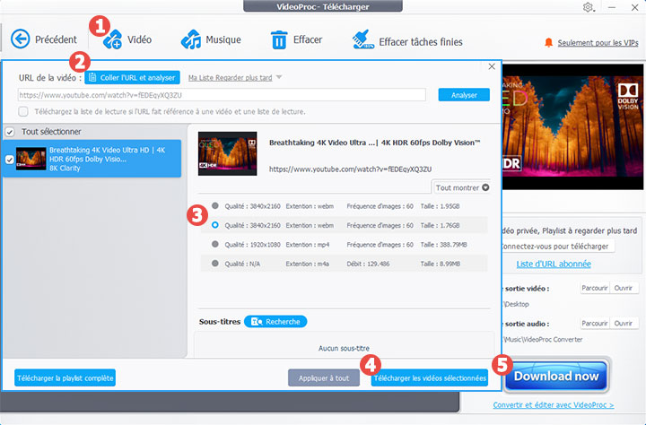 Télécharger des vidéos Vimeo avec VideoProc Converter AI