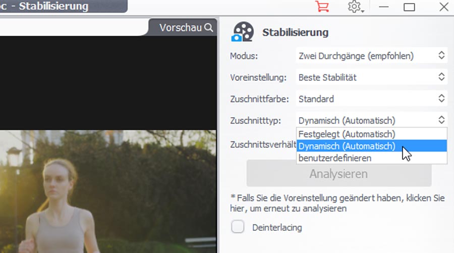Stabiliser une vidéo avec VideoProc Converter AI 2