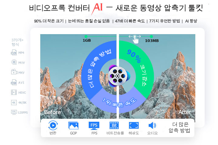 비디오프록 컨버터 (AI) - 새로운 동영상 압축기 툴킷