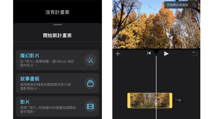 在iPhone或iPad上使用iMovie調整影片長寬比