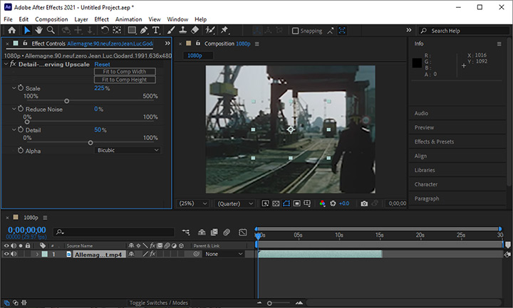 Upscale 480p to 1080p with Premiere Pro