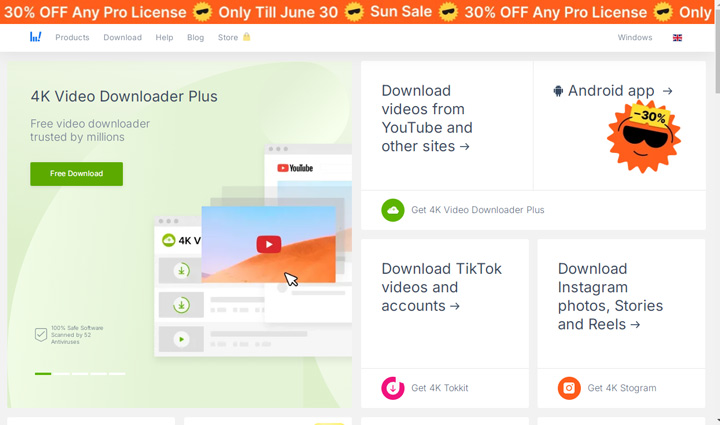 4k video downloader install page