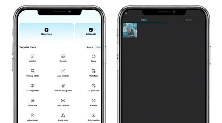 Add Horizontal Video to CapCut