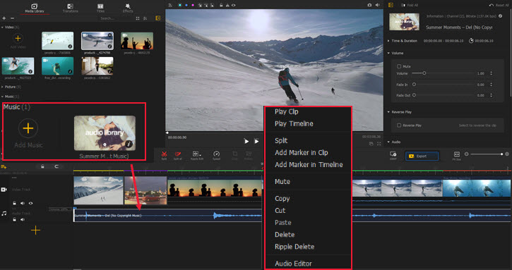 Add Audio to Video in VideoProc Vlogger