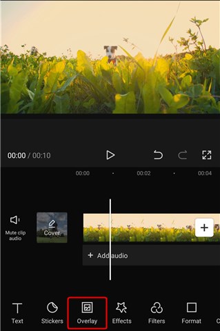 How to Add Overlay on CapCut with Video- Step 2