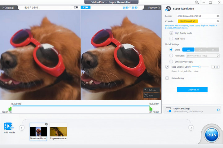 VideoProc Converter AI video upscaler