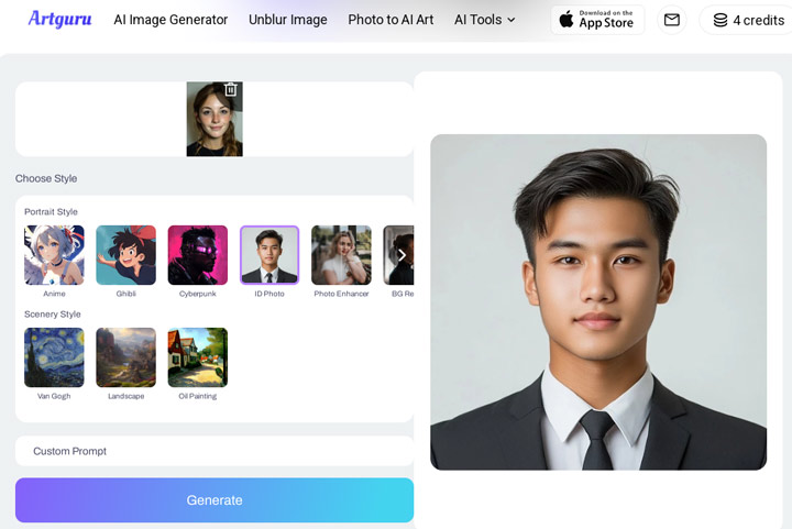 Artguru Profile Picture Generator Test