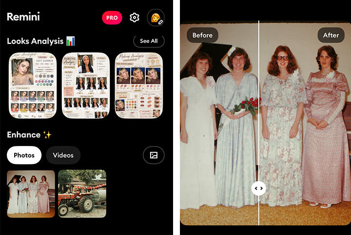 Remini App interface