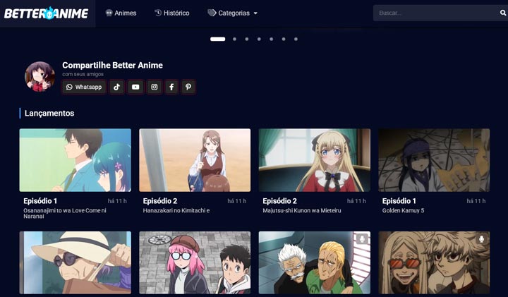 Zoro.to Alternatve Betteranime list layout