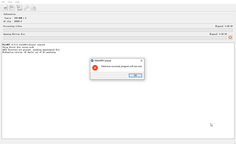 MakeMKV failed to open Blu-ray ISO files