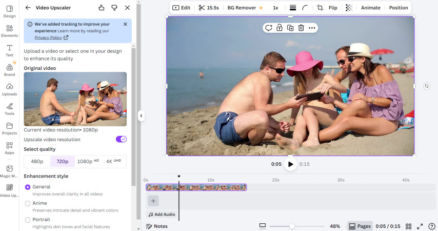 Video Quality Enhancer - canva