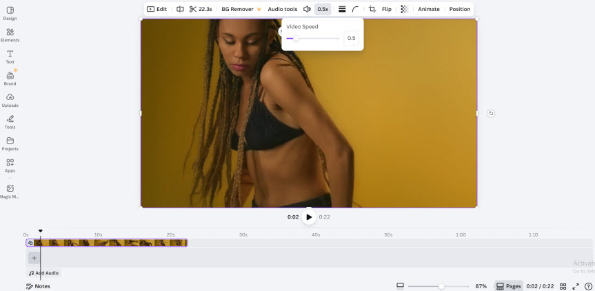How to Make/Edit Slow Motion Video with Canva
