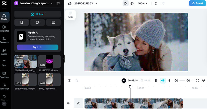 CapCut Upload Video to Enhance