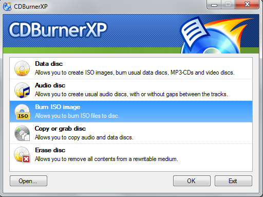 ImgBurn Alternative - CDBurnerXP