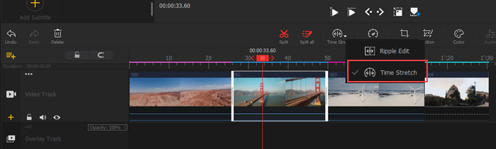 在VideoProc Vlogger中擴展視頻持續時間隨時間延長