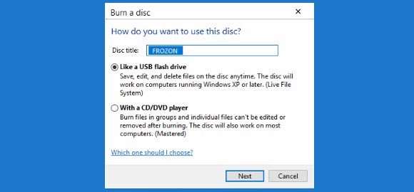 Изберете формат на диска