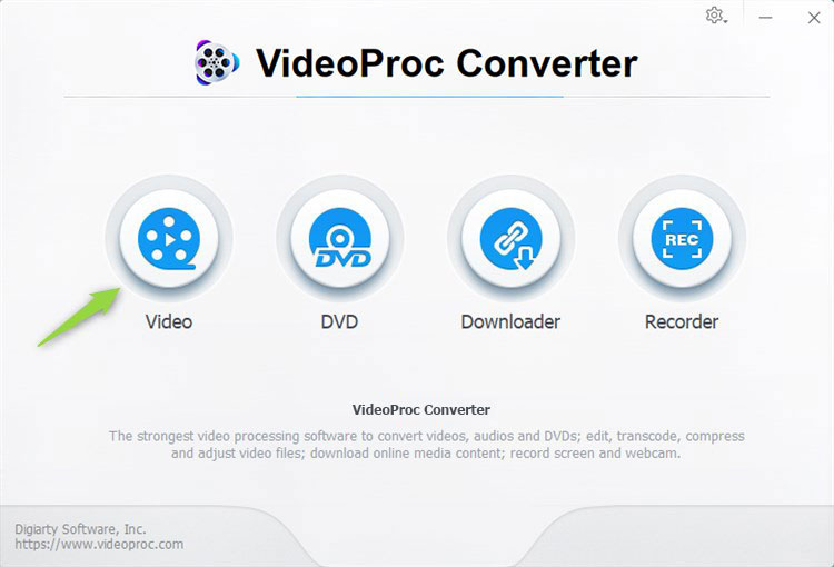Launch VideoProc