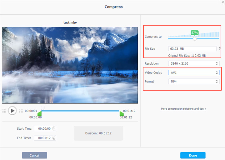 The Compressor Tool Interface