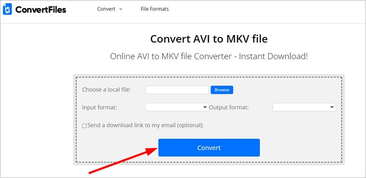 Convert AVI to MKV with ConvertFiles