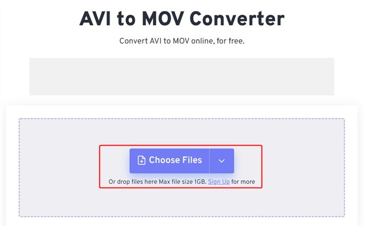 Convert AVI to MOV with FreeConvert