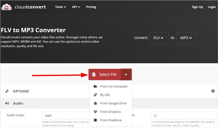 How to Convert FLV to MP3 with CloudConvert