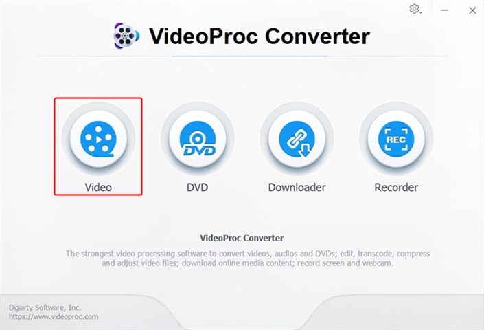 Convert AVI to MOV with VideoProc Converter - Step 1