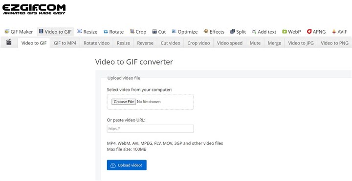 How to Convert MOV to GIF with EZGIF