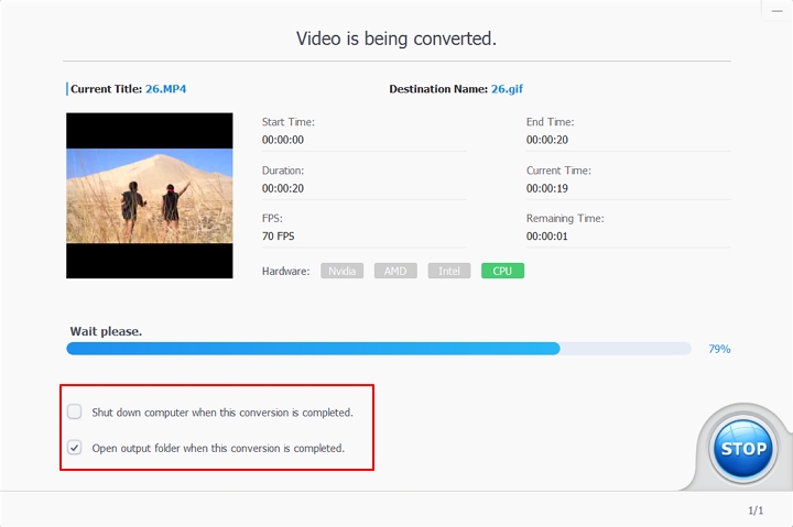 How to Convert MOV to GIF with VideoProc Converter - Step 3