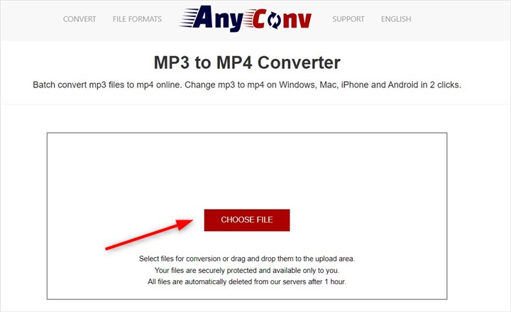  Convert MP3 to MP4 with AnyConv