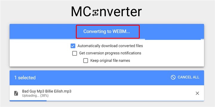 How to Convert MP3 to WEBM with MConverter