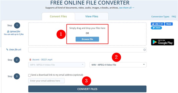  Convert MP4 to M4A with Docspal