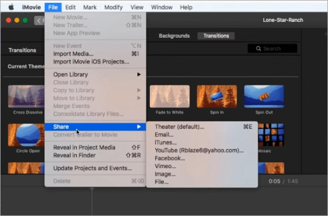  MP4 to MOV with iMovie