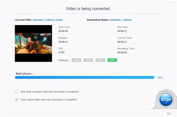 How to Convert WEBM to JPG with VideoProc Converter - Step 4