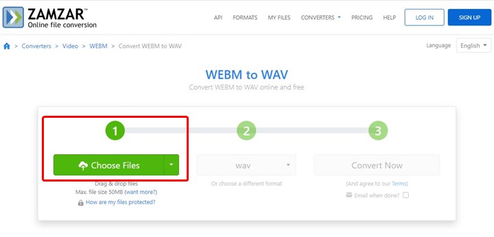 How to Convert WEBM to WAV with Zamzar