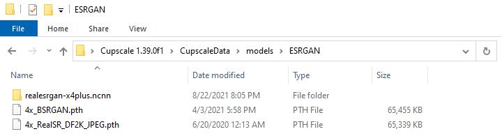Cupscale model files in the installation path