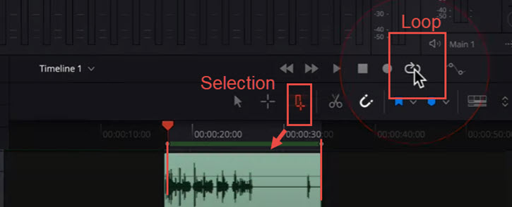 DaVinci Resolve Loop Audio