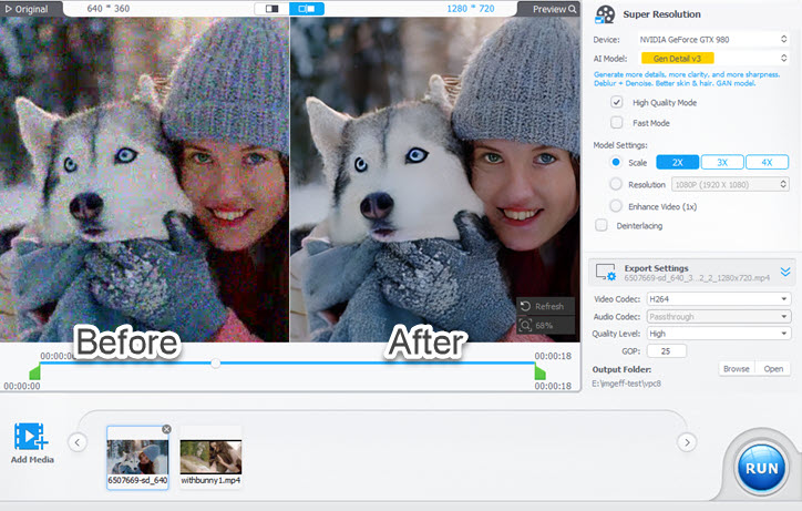 Denoise Video AI VideoProc