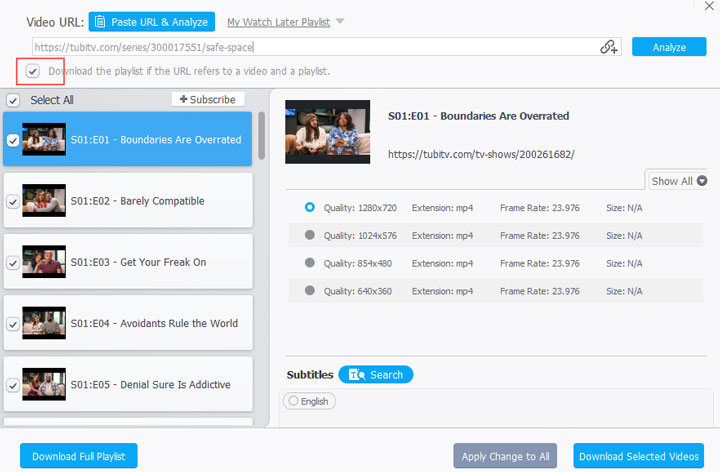 Download All or Selected Episodes from Tubi via VideoProc Converter AI