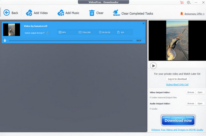 Download Instagram Stories Step 5 - VideoProc