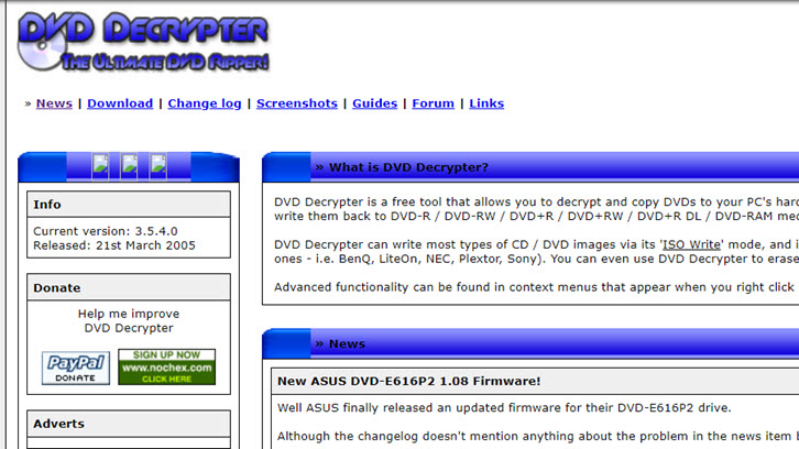 DVD Decrypter Official Site