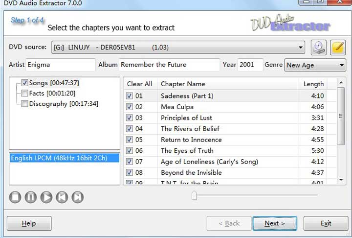 Rip Audio from DVD with DVD Audio Extractor 